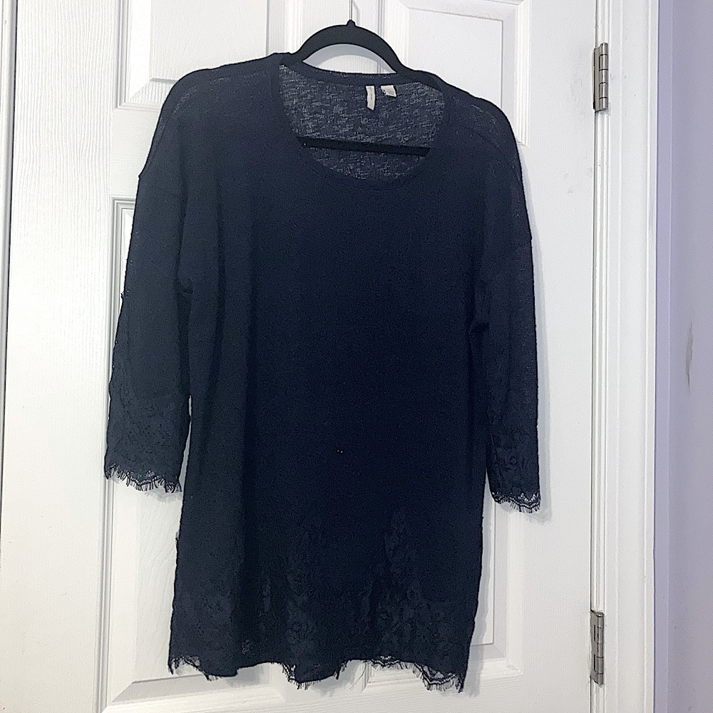 Sweater navy blue sheer?